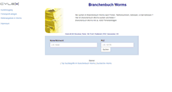 Desktop Screenshot of cylex-branchenbuch-worms.de